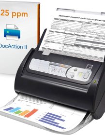 Plustek PS186 Desktop Document Scanner, with 50-pages Auto Document Feeder (ADF). For Windows 7 / 8 / 10 / 11 (Intel/AMD only)